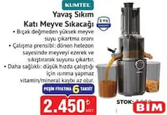 KUMTEL YAVAŞ SIKIM KATI MEYVE SIKACAĞI HSJU-01 fiyat ve kampanya bilgisi